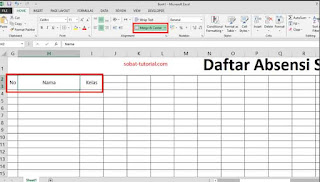 Cara Membuat Absensi Siswa di Excel