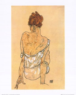 sitting woman- schiele