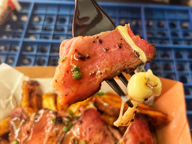 pastrami with cheese curds at Bad Poutine, Bangkok, Thailand