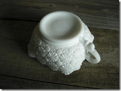 milk glass serving dish