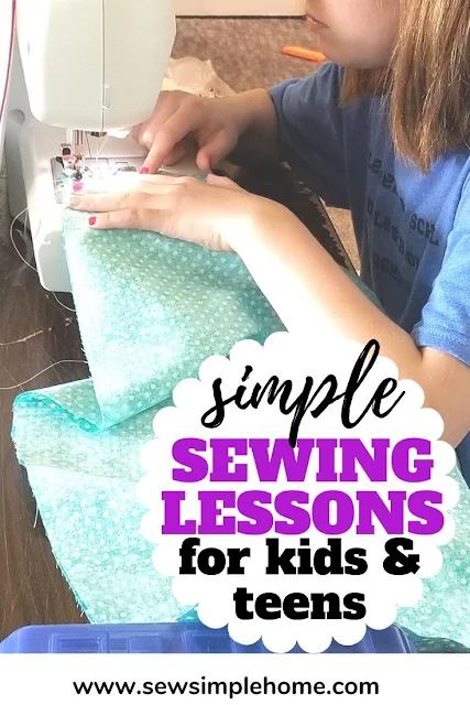 Teaching kids to sew benefits them with better math skills and more confidence.  Use these sewing lessons to help your child learn to sew.