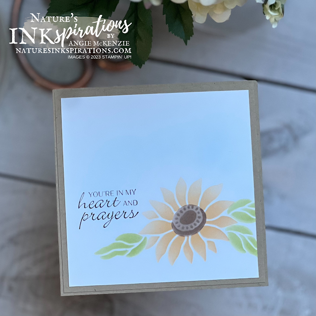 Stampin' Up! Abundant Beauty Sunflower sympathy card as a CAS | Nature's INKspirations by Angie McKenzie