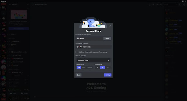 Opsi Screen Share Discord