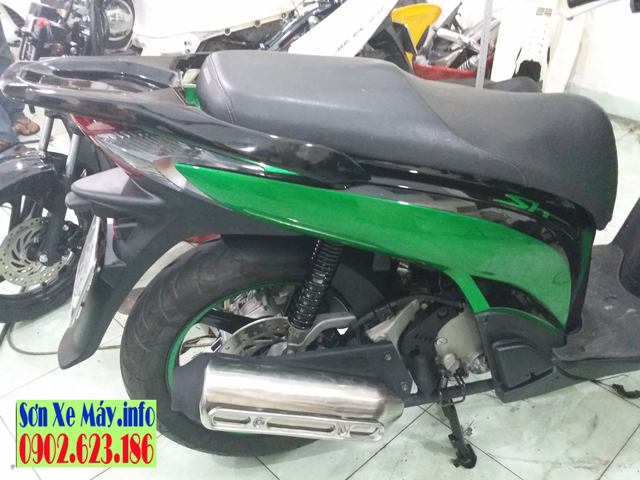 Sơn xe Honda Sh màu xanh Kawasaki Z1000