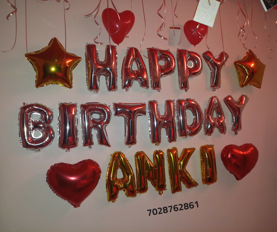 Romantic Room Decoration  For Surprise Birthday  Party  in 