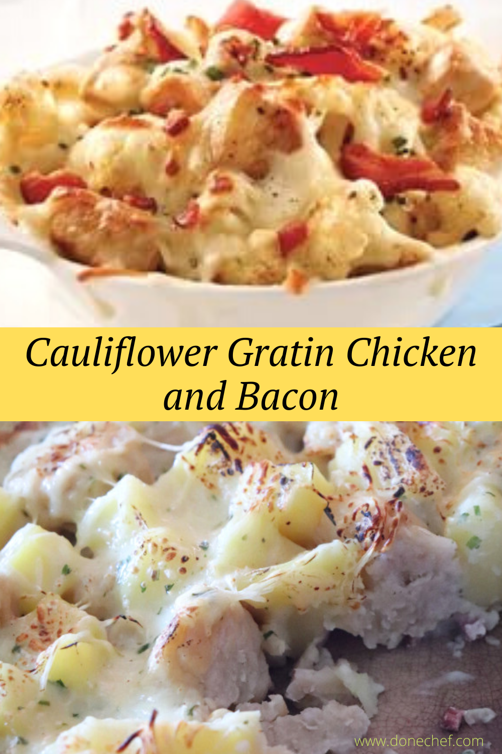 Cauliflower Gratin Chicken and Bacon
