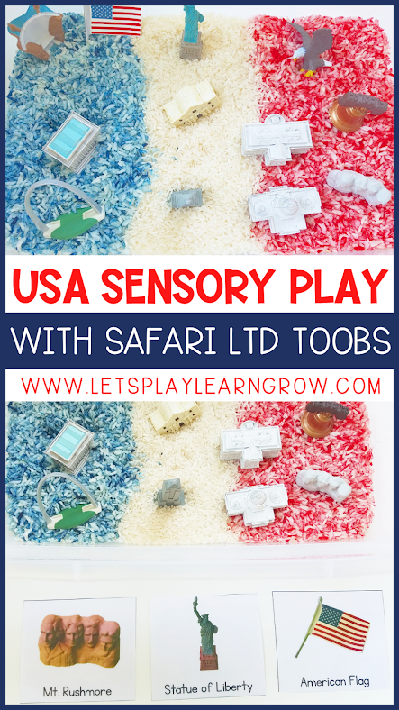 Patriotic Sensory Play With Safari LTD Toobs