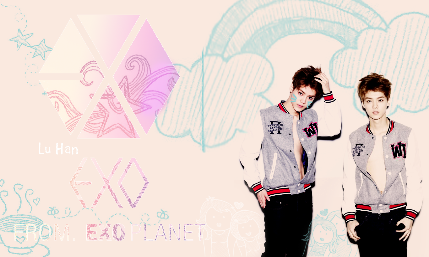 EXO - Tao and LuHan - MAMA computer set (wallpaper, icon, signature)