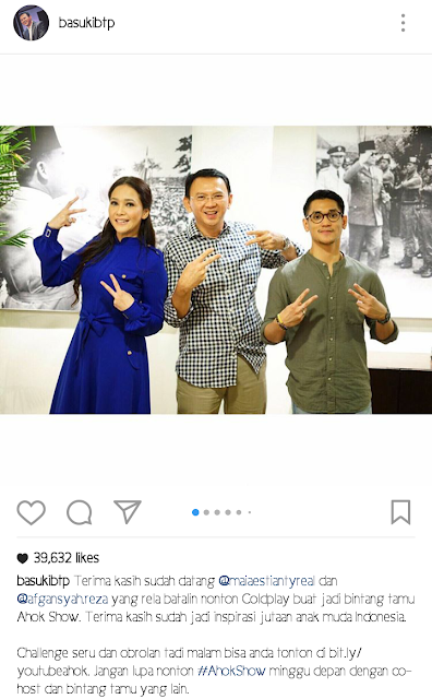 Ahok Kompak Foto Bareng Maia Estianty Dan Afgan Berpose 2 Jari