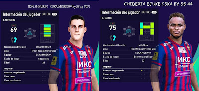 PES 2021 Faces Chidera Ejuke & Ilya Shkurin by SS 44