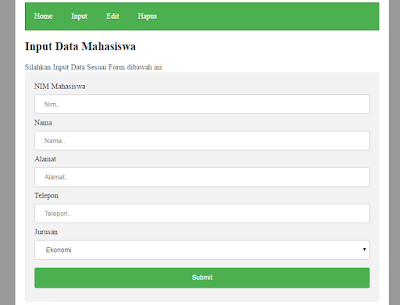 Cara Input Data Dengan PHP