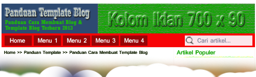 Membuat Header Blog Menjadi Dua Kolom