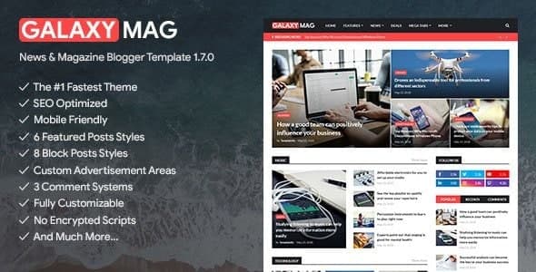 Galaxymag Premium Blogger template download