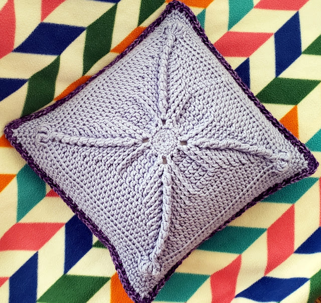 Asanas Pillow -- free crochet pattern by Susan Carlson of Felted Button -- colorful crochet patterns