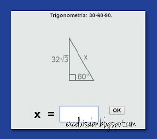 Resolución de un triángulo 30-60-90.