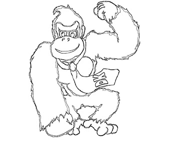 #10 Donkey Kong Coloring Page