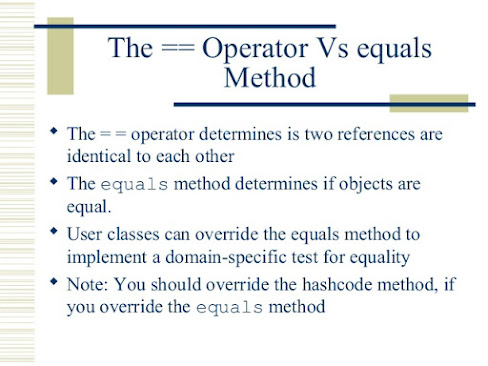 Use equals to compare objects in Java