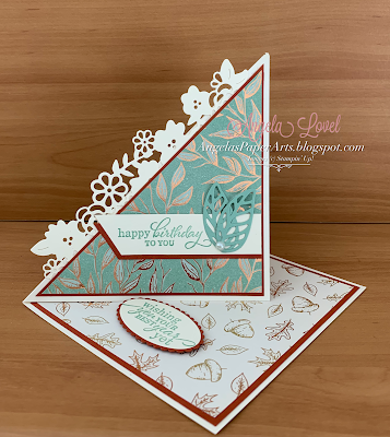 Angela Lovel, Angela's PaperArts, Stampin' Up! Gilded Autumn Twisted Easel card