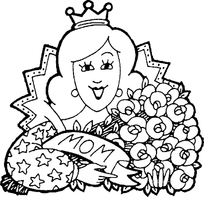 i love you mom coloring pages. Queen Mom coloring page to