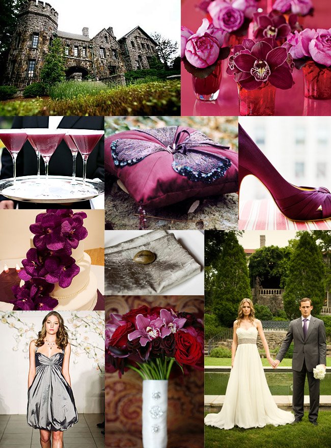 Wedding Inspiration board purple photo credits top row whitebox weddings 