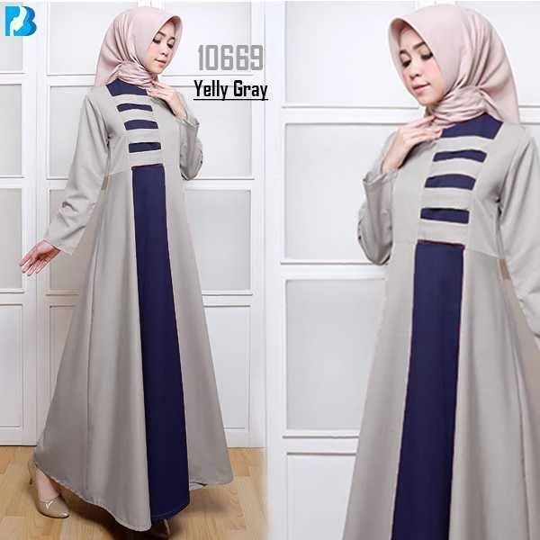 Model Baju Gamis Dari Bahan Katun Polos Pakaian Wanita - Model baju gamis katun