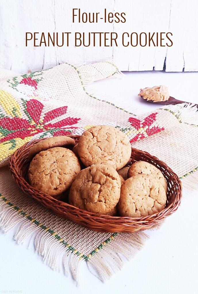 4 ingredients Flourless Peanut Butter Cookies