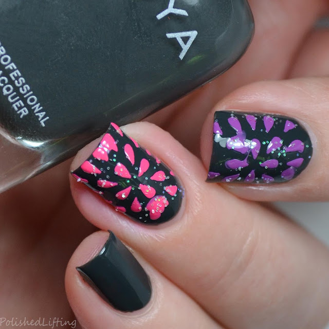 firework nail art