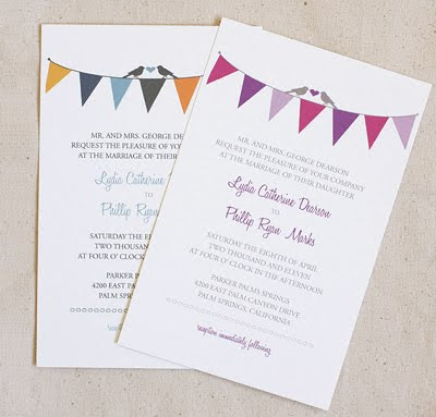 Free Printable Wedding Planner Book on Free Bunting Wedding Stationery Set