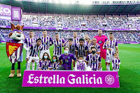 REAL VALLADOLID C. F. Temporada 2021-22. Rubén Alcaraz, Javi Sánchez, Sergio León, Kiko Olivas, Weissman, Roberto, Óscar Plano. Gonzalo Plata, Álvaro Aguado, Janko y Nacho. REAL VALLADOLID C. F. 1 U. D. IBIZA 1. 20/10/2021. Campeonato de Liga de 2ª División, jornada 11. Valladolid, estadio José Zorrilla.