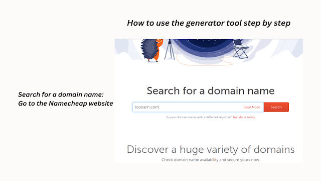 How to use the generator tool – Namecheap