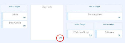 Blogger configure posts in LAYOUT