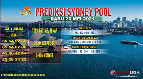 PREDIKSI SYDNEY  RABU 26 MEI 2021