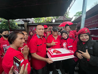 Gelorakan Semangat Perjuangan, Rachmat Hidayat Resmikan Posko Gotong Royong Megawati di Karang Medain 