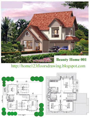 Beautiful House Plans on Beautiful Home Plans House Drawings 1 2 3 Floors And Landscape