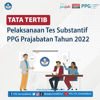 Tata Tertib Pelaksanaan Tes Substantif PPG Prajabatan Tahun 2022