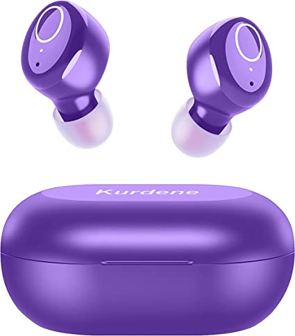 kurdene Bluetooth Wireless Earbuds, S8 Deep Bass Sound 38H Playtime IPX8 Waterproof Earphones Call Clear with Microphone in-Ear Bluetooth Headphones Comfortable for iPhone, Android