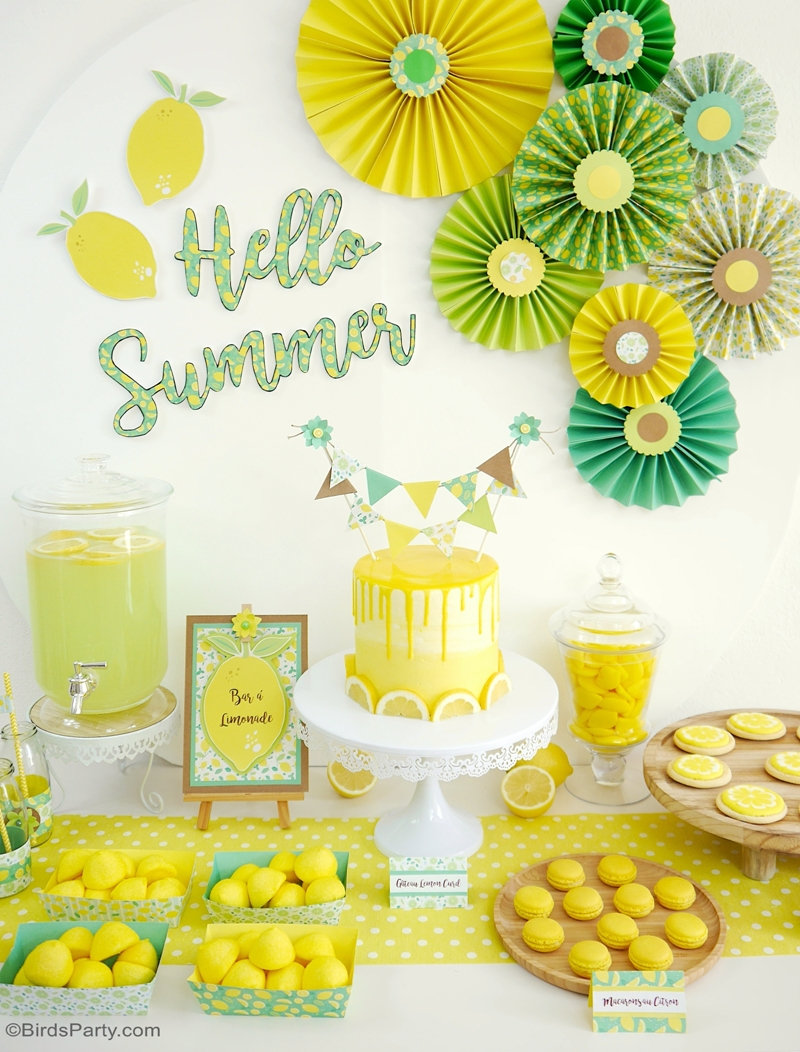 Lemon Themed Party Ideas with DIY Decorations - Party Ideas