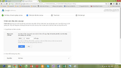Tiến hành quản cáo google adwords