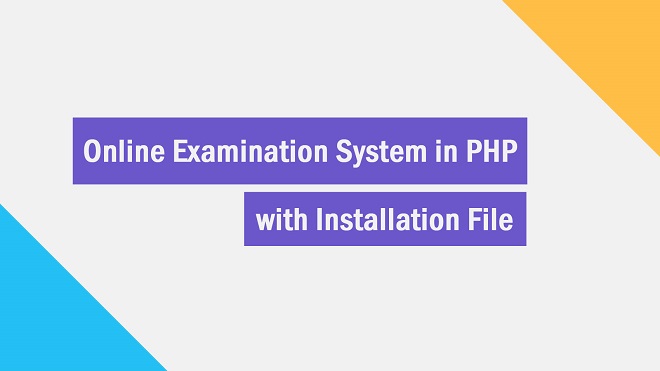 PHP Online Examination System Source Code with Set Up File