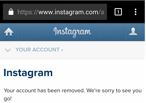 How To  Delete a Temporary / Permanent Instagram Account on an Android Phone 3