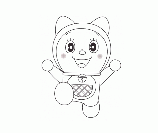 Download Coloring Pages Doraemon, Nobita, Dorami, Shizuka, Suneo, Jayen and Friends