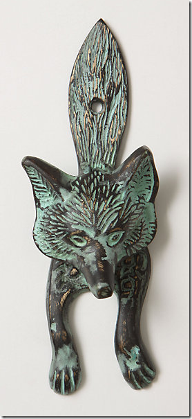 fox door knocker doorknocker
