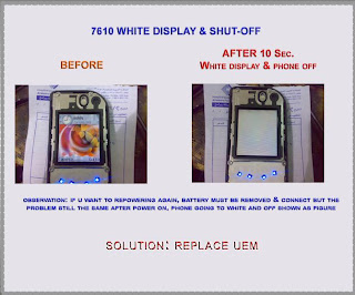 Nokia 7610 White LCD No Display Problem