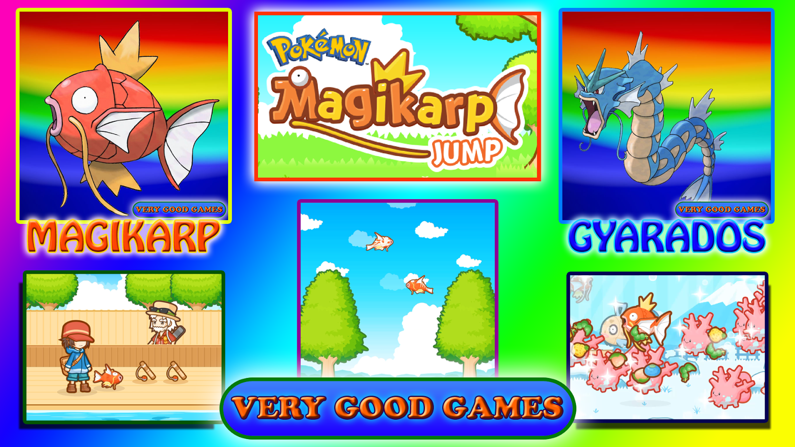 A screenshots of Magikarp Jump game for a review on our Very Good Games blog