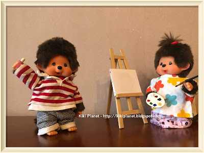 kiki monchhichi tenue peintre vinatage