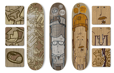 skateboard artwork - tribal artwork