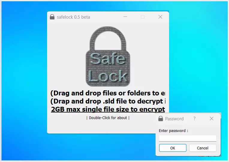 safelock :  Δωρεάν εργαλείο κρυπτογράφησης αρχείων 