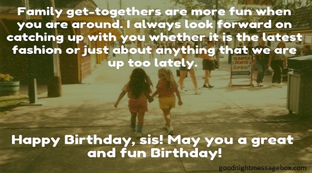 birthday messages for sister