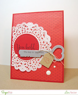 The Key to My Heart card-designed by Lori Tecler/Inking Aloud-stamps and dies from SugarPea Designs