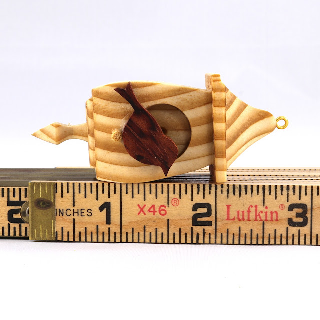 Handmade Wood Miniature Birdhouse Ornament